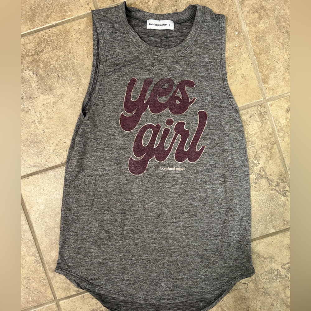 Gray burn boot camp tank